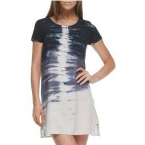 Mono B indigo tie-dye shirt dress size medium
